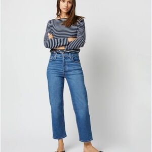 Levi’s Ribcage Straight Button Fly Jeans Size 31 Medium Wash Petite Length